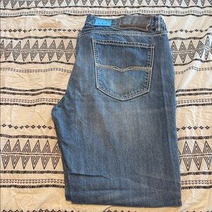 Double barrel straight relaxed straight leg